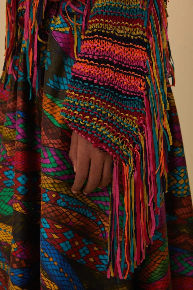 Colorful Stripes Knit Sweater Women FARM Rio Sweaters and Sweatshirts