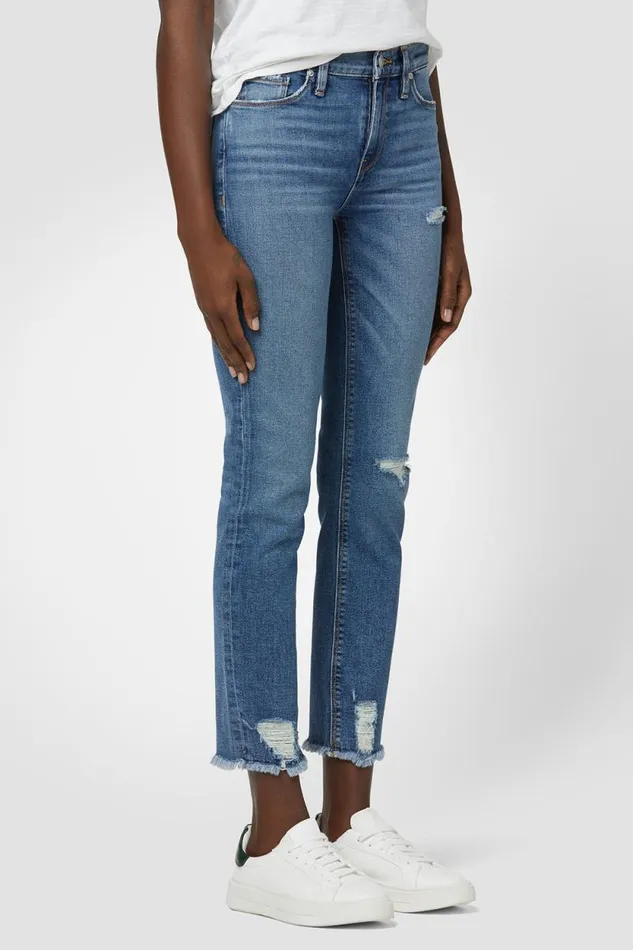 Cropped Women Hudson Jeans Nico MidRise Straight Crop Jean Seaglass Cropped Women Hudson Jeans Nico MidRise Straight Crop Jean Seaglass