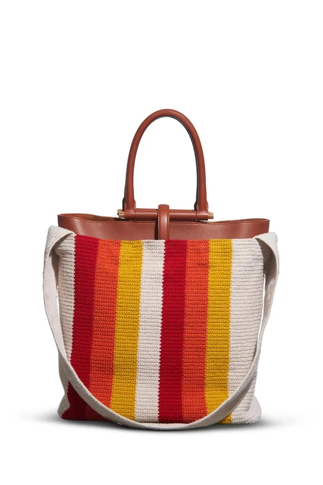 Crossbody Bags Women Gabriela Hearst Large Crossover Knit Bag In Red Orange and Yellow Cashmere Crossbody Bags Women Gabriela Hearst Large Crossover Knit Bag In Red Orange and Yellow Cashmere