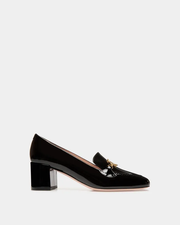 Daily Emblem Pump In Black Patent Leather Women Bally Pumps