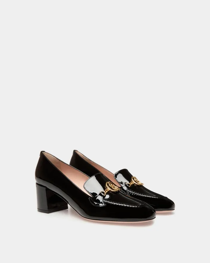 Daily Emblem Pump In Black Patent Leather Women Bally Pumps