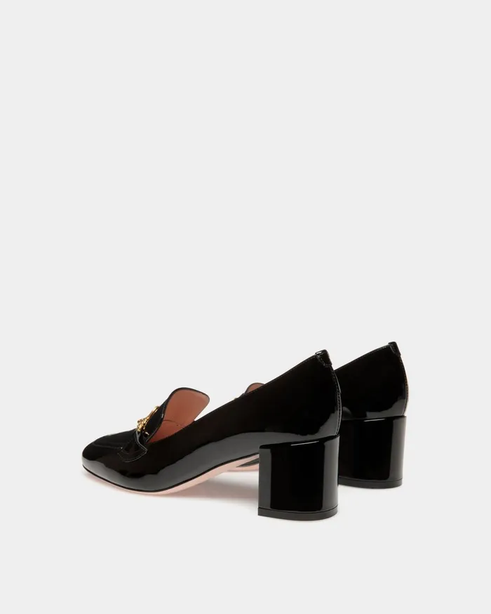 Daily Emblem Pump In Black Patent Leather Women Bally Pumps