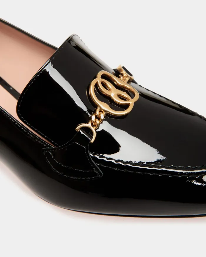 Daily Emblem Pump In Black Patent Leather Women Bally Pumps