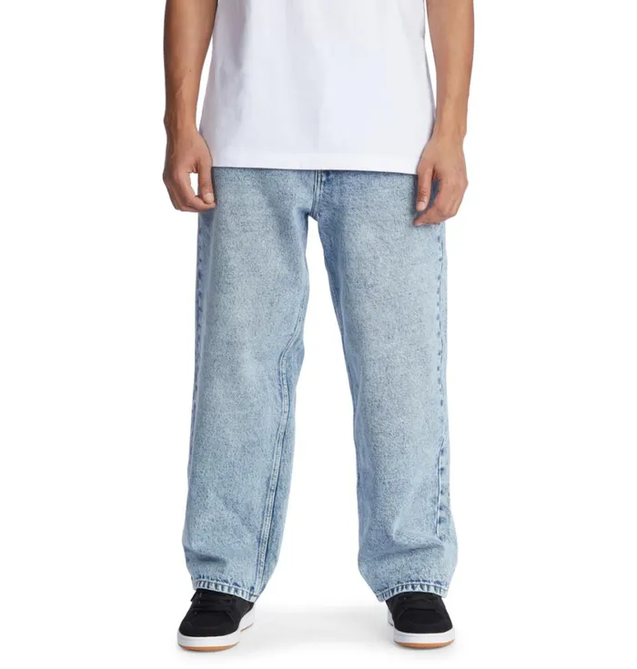 DC Shoes Pants Men Worker Indigo Vintage Wash Baggy Fit Jeans Indigo Vintage Wash