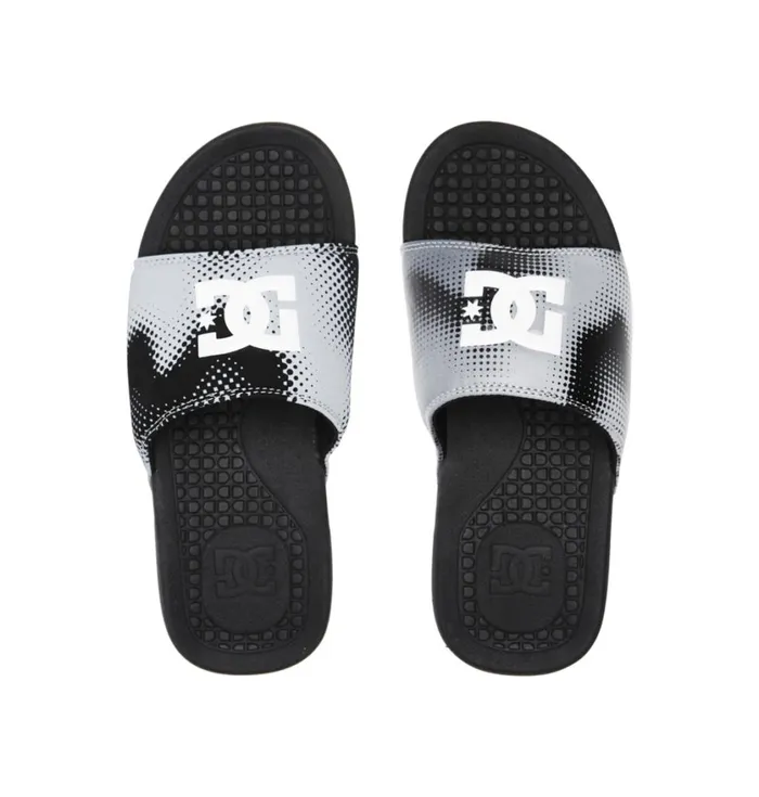 DC Shoes Slides Men Bolsa Slides Blackgreywhite
