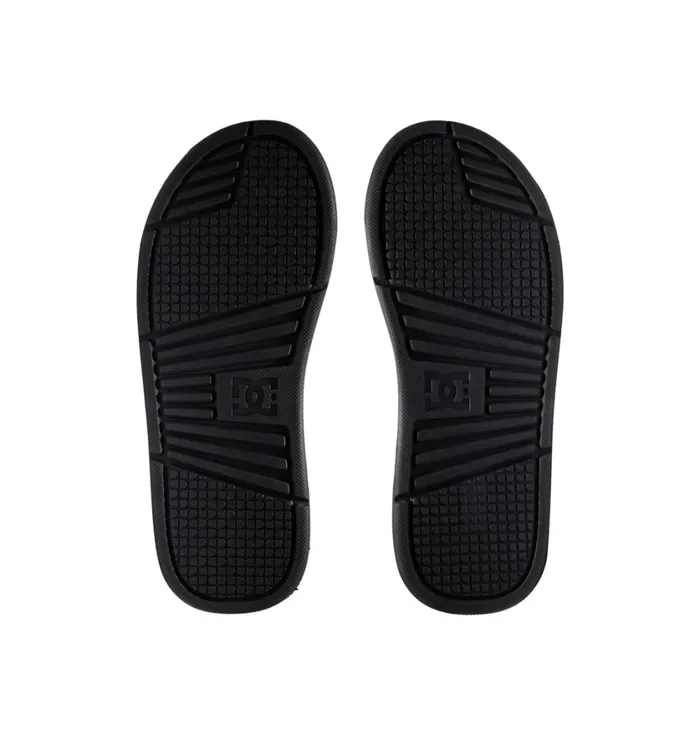 DC Shoes Slides Men Bolsa Slides Blackgreywhite