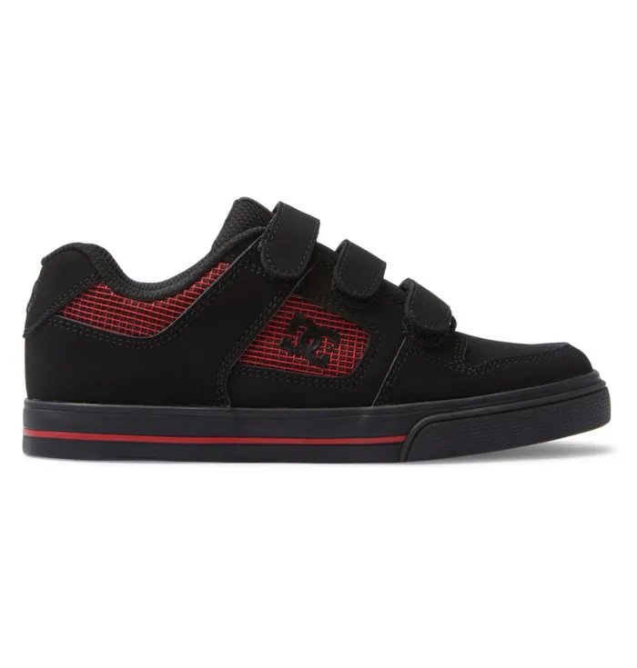 DC Shoes Sneakers Kids Boy039s Pure Velcro Shoes Blackblackred