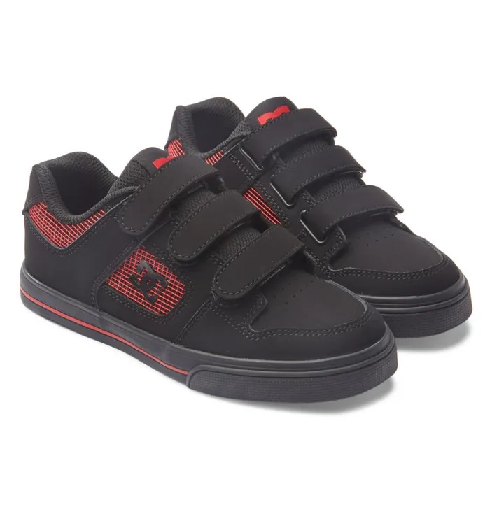 DC Shoes Sneakers Kids Boy039s Pure Velcro Shoes Blackblackred