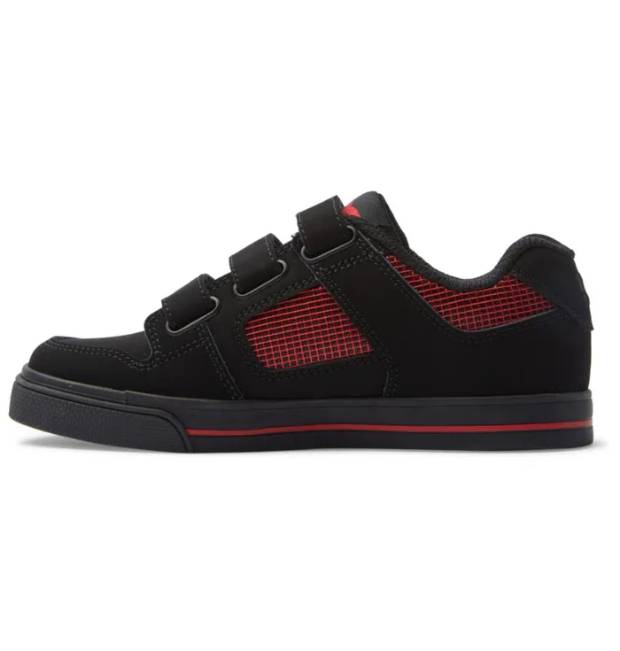DC Shoes Sneakers Kids Boy039s Pure Velcro Shoes Blackblackred