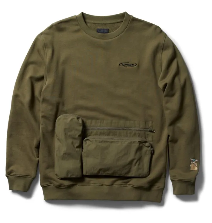 DC Shoes Sweatshirts and Hoodies Men Star Wars DC Grogu Sweatshirt Ivy Green