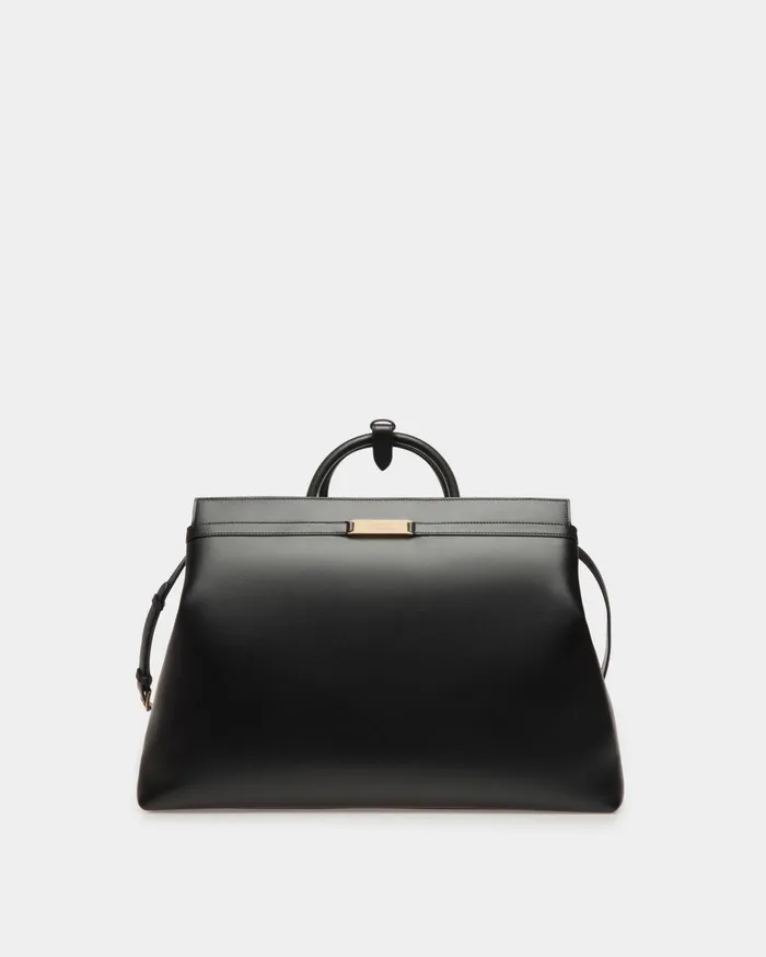Deco Weekender In Black Leather Men Bally Travel Bags