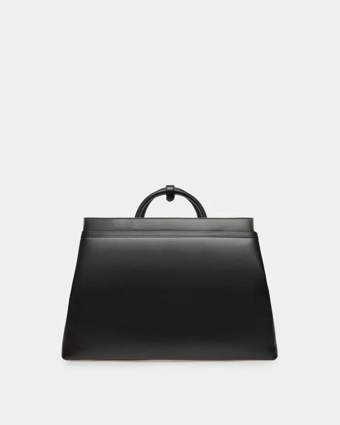 Deco Weekender In Black Leather Men Bally Travel Bags