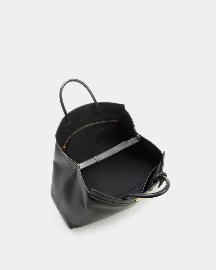 Deco Weekender In Black Leather Men Bally Travel Bags