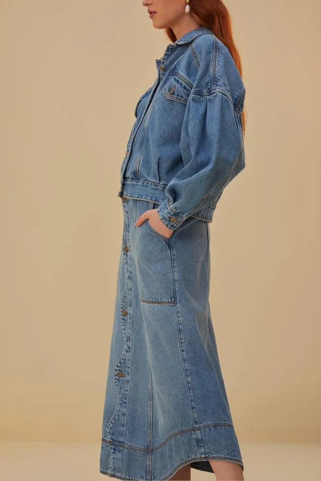 Denim Wave Skirt Women FARM Rio Skirts