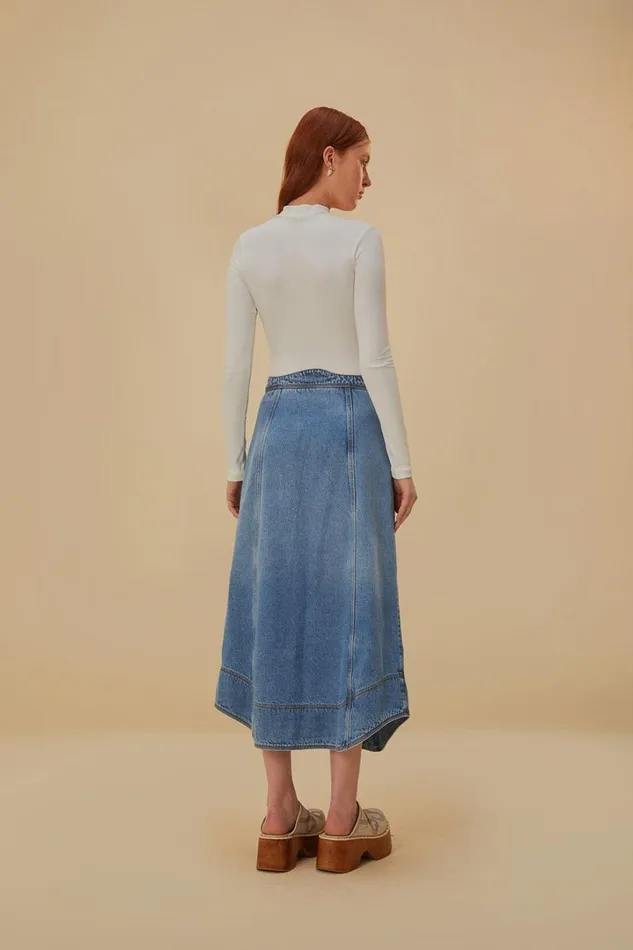 Denim Wave Skirt Women FARM Rio Skirts