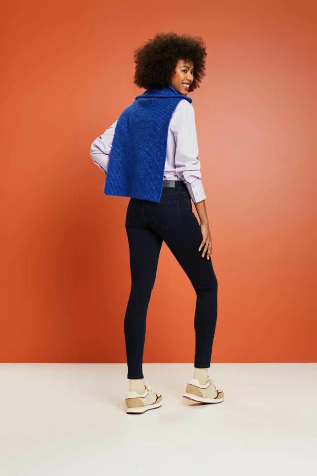 Denim Women Esprit Mid Skinny Jeans Blue Black