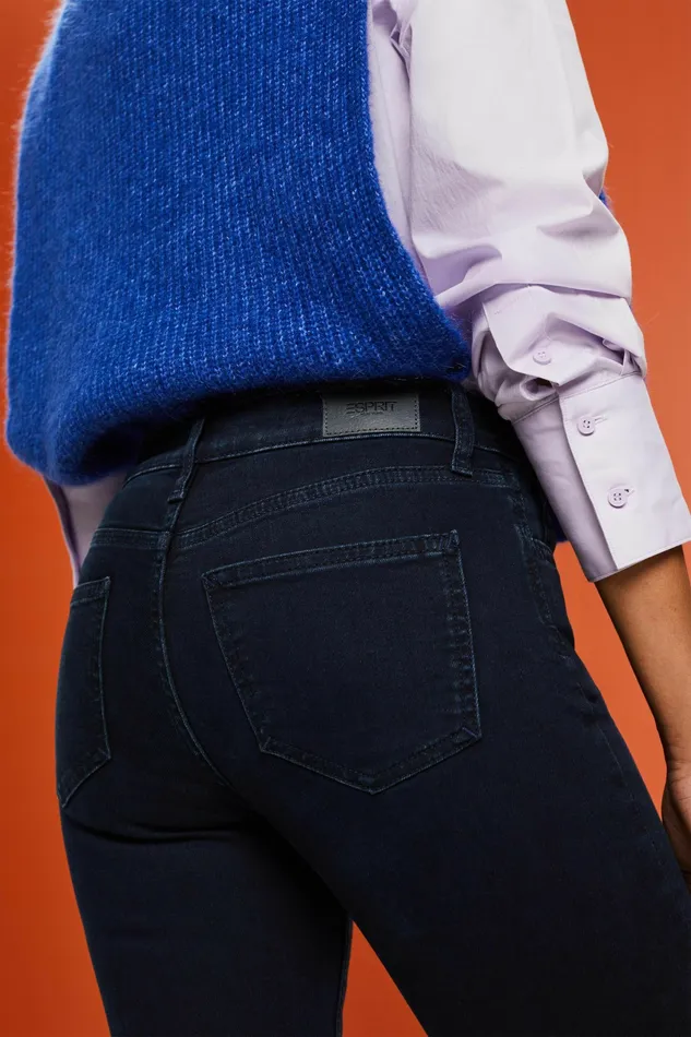 Denim Women Esprit Mid Skinny Jeans Blue Black
