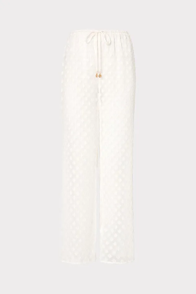 Diamond Jacquard Coverup Pants Whitegold Women Milly Swim and Coverups