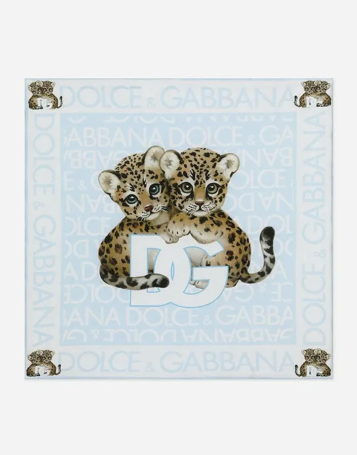 Dolce and Gabbana Accessories And Baby Carriers Children Jersey Blanket With Allover Logo Print Multicolor Dolce and Gabbana Accessories And Baby Carriers Children Jersey Blanket With Allover Logo Print Multicolor