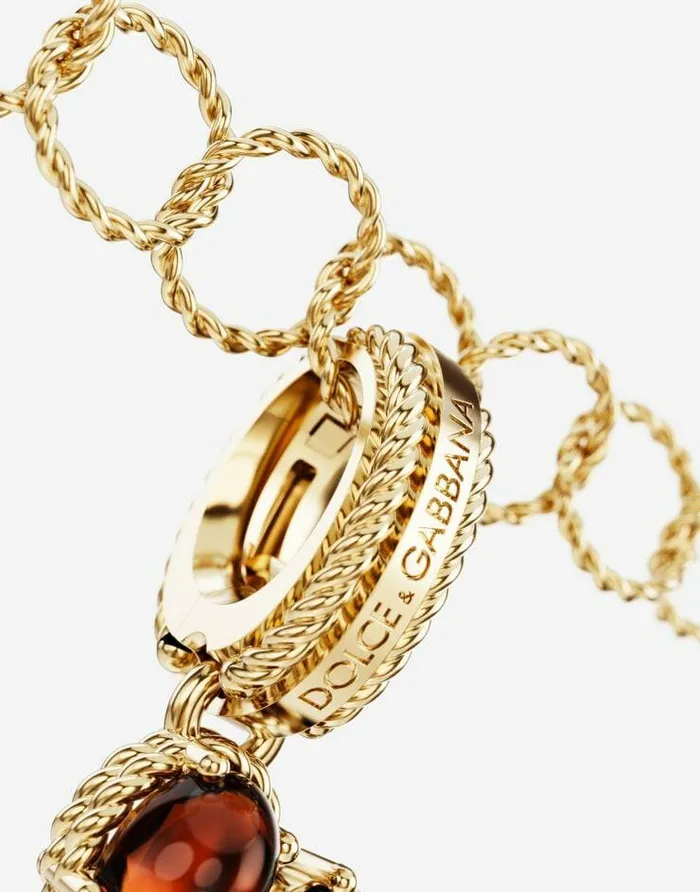 Dolce and Gabbana Alphabet Collection Women Rainbow Alphabet E 18 Kt Yellow Gold Charm With Multicolor Fine Gems Gold Dolce and Gabbana Alphabet Collection Women Rainbow Alphabet E 18 Kt Yellow Gold Charm With Multicolor Fine Gems Gold