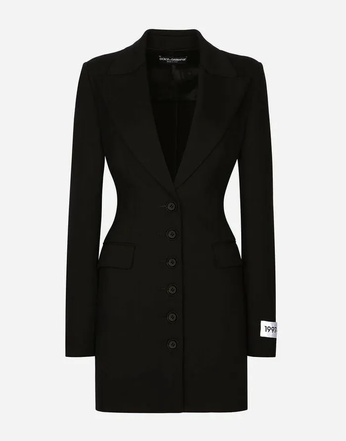 Dolce and Gabbana Blazers Women KIM DOLCEandGABBANA Singlebreasted Technical Jersey Turlington Jacket Black Dolce and Gabbana Blazers Women KIM DOLCEandGABBANA Singlebreasted Technical Jersey Turlington Jacket Black
