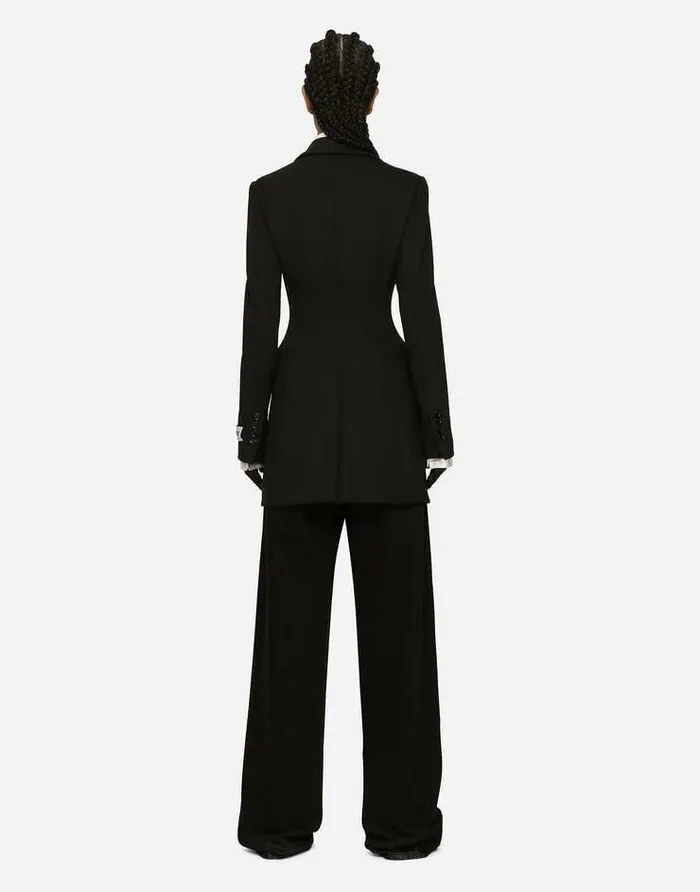 Dolce and Gabbana Blazers Women KIM DOLCEandGABBANA Singlebreasted Technical Jersey Turlington Jacket Black Dolce and Gabbana Blazers Women KIM DOLCEandGABBANA Singlebreasted Technical Jersey Turlington Jacket Black