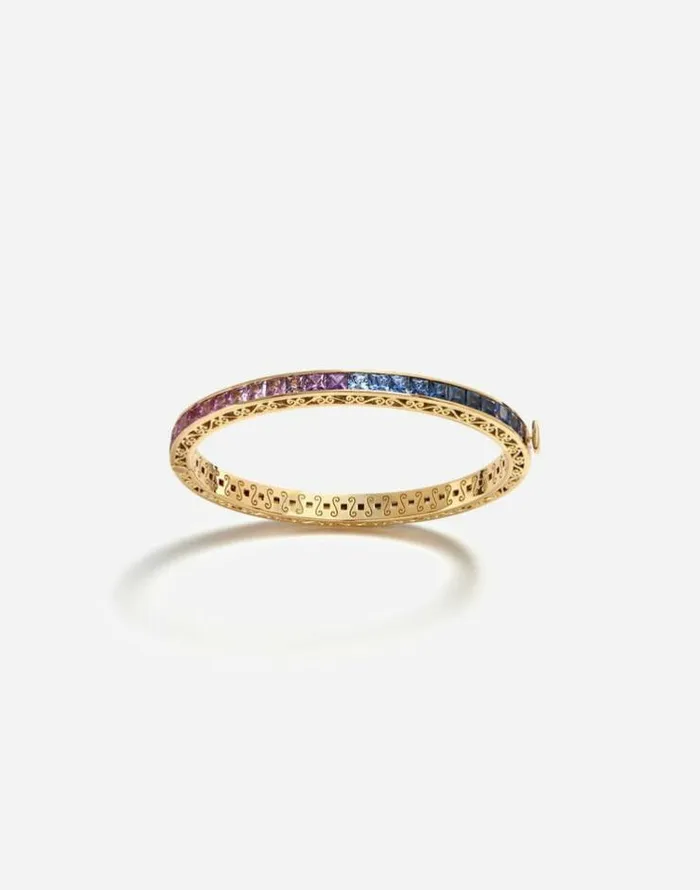 Dolce and Gabbana Bracelets Women Multicolor Sapphire Bracelet Gold
