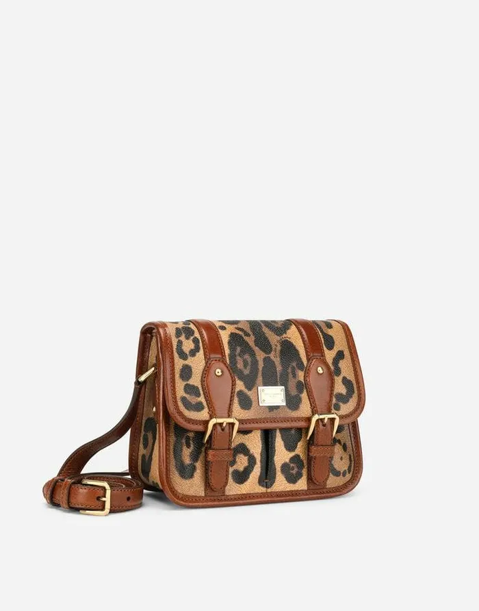 Dolce and Gabbana Clutches Mini And Micro Bags Women Small Messenger Bag In Leopardprint Crespo With Branded Plate Multicolor Dolce and Gabbana Clutches Mini And Micro Bags Women Small Messenger Bag In Leopardprint Crespo With Branded Plate Multicolor