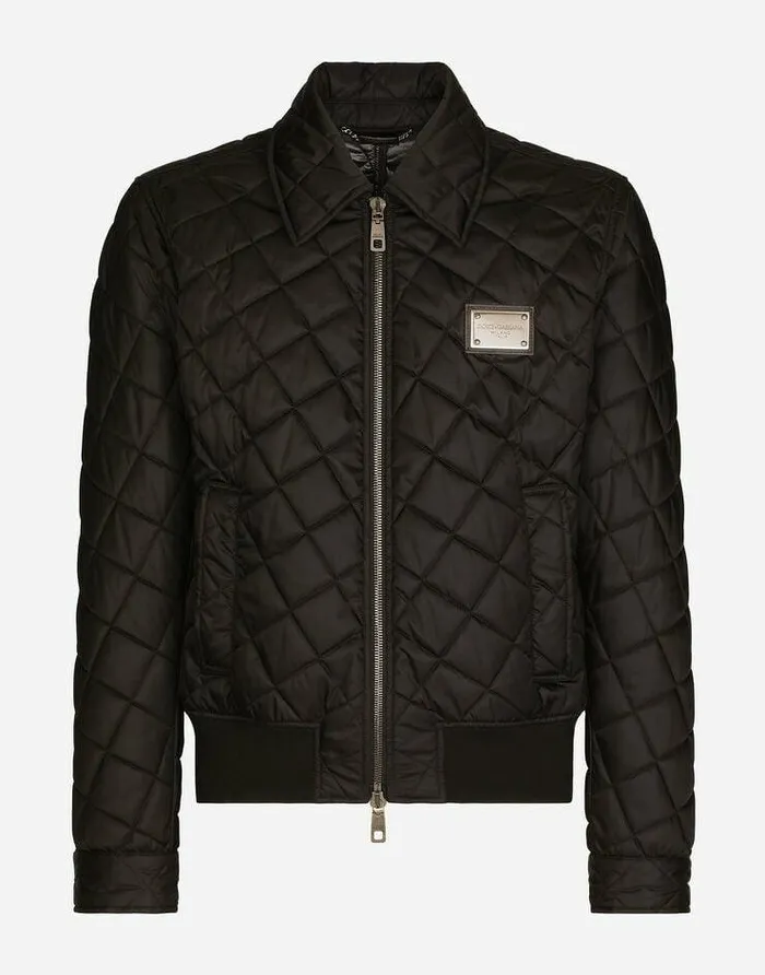Dolce and Gabbana Coats And Jackets Men Quilted Nylon Jacket With Tag Multicolor