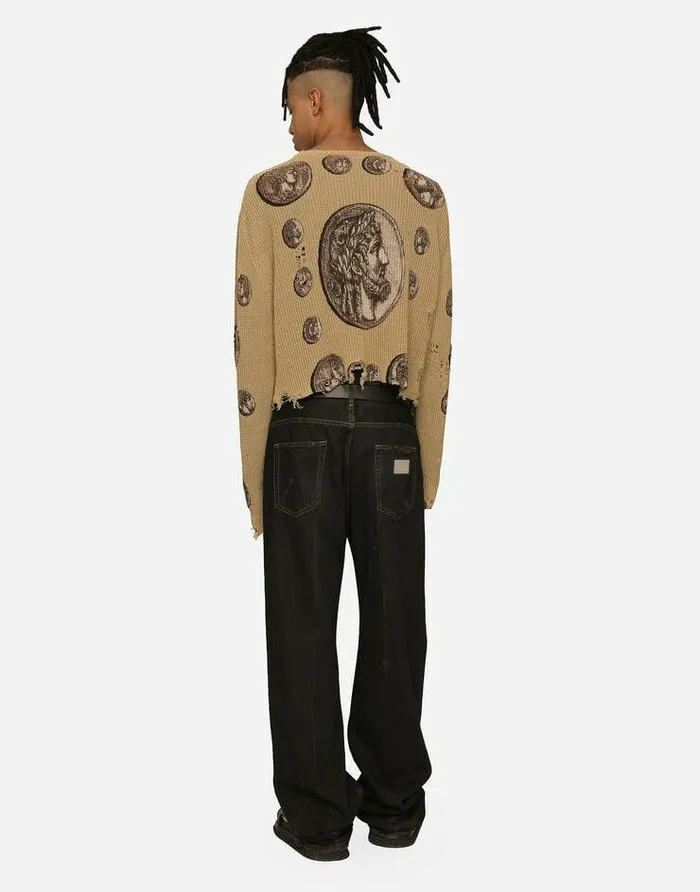 Dolce and Gabbana Denim Men Overdyed Jeans With Subtle Abrasions Multicolor Dolce and Gabbana Denim Men Overdyed Jeans With Subtle Abrasions Multicolor