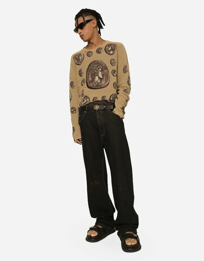 Dolce and Gabbana Denim Men Overdyed Jeans With Subtle Abrasions Multicolor Dolce and Gabbana Denim Men Overdyed Jeans With Subtle Abrasions Multicolor