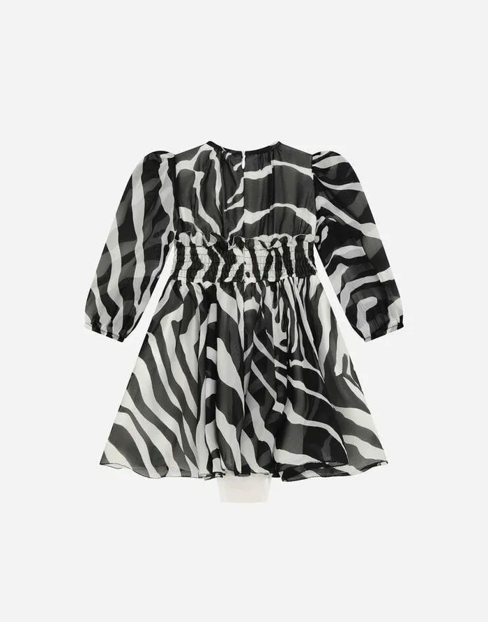Dolce and Gabbana Dresses Children Zebraprint Chiffon Midi Dress Animal Print Dolce and Gabbana Dresses Children Zebraprint Chiffon Midi Dress Animal Print