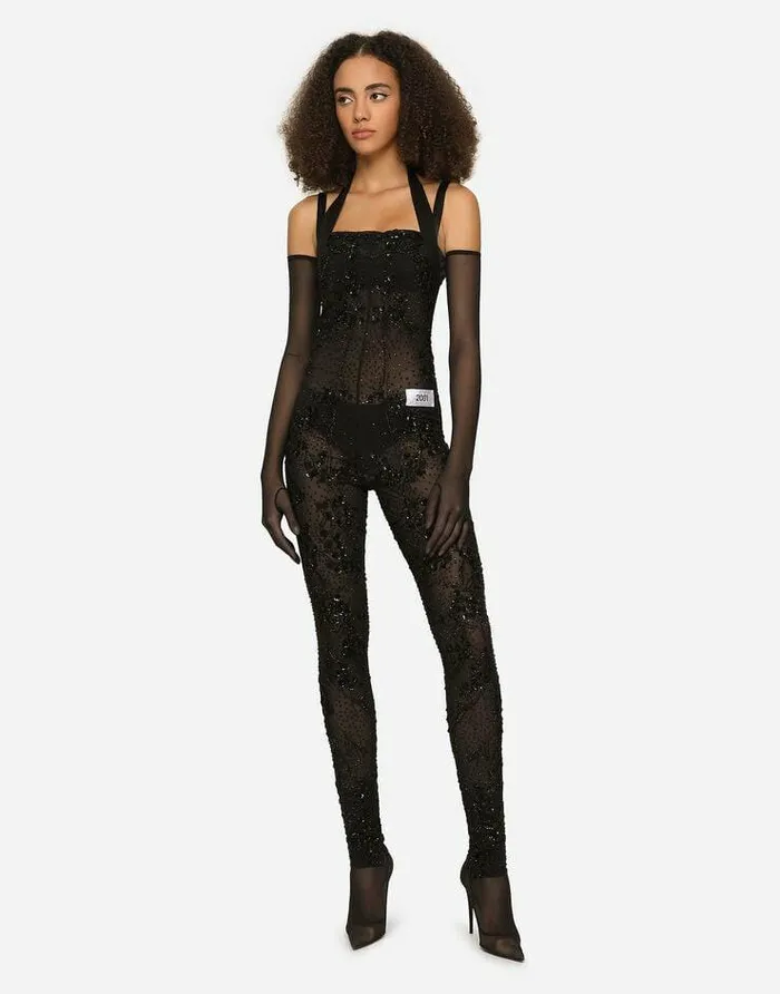 Dolce and Gabbana Dresses Women KIM DOLCEandGABBANA Marquisette Jumpsuit With Embroidery Multicolor Dolce and Gabbana Dresses Women KIM DOLCEandGABBANA Marquisette Jumpsuit With Embroidery Multicolor