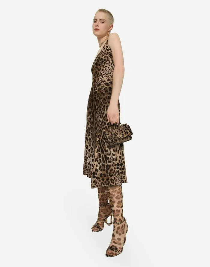 Dolce and Gabbana Dresses Women Leopardprint Calflength Cady Dress Animal Print Dolce and Gabbana Dresses Women Leopardprint Calflength Cady Dress Animal Print