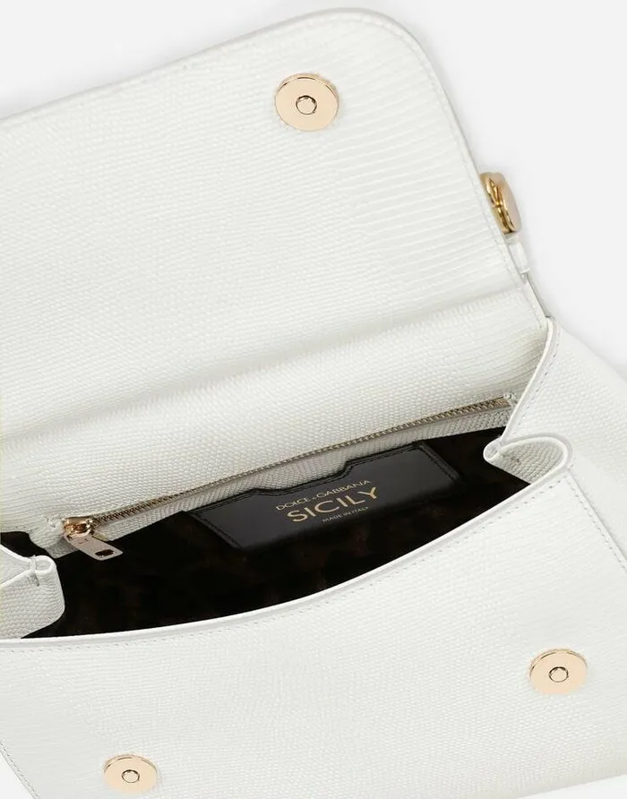 Dolce and Gabbana Handbags Women Large Sicily Handbag White Dolce and Gabbana Handbags Women Large Sicily Handbag White