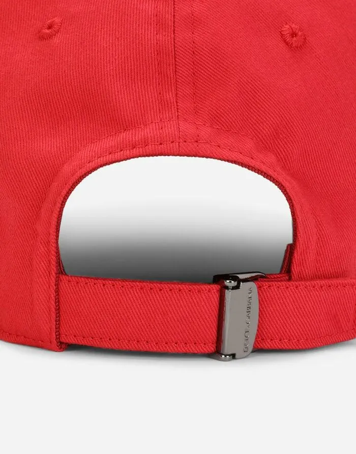 Dolce and Gabbana Hats And Gloves Men Baseball Cap With DG Patch Red Dolce and Gabbana Hats And Gloves Men Baseball Cap With DG Patch Red
