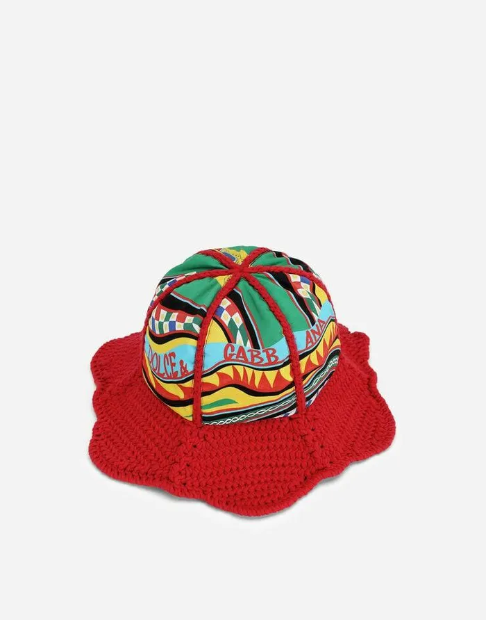 Dolce and Gabbana Hats And Gloves Women Multicolored Crochet Hat Multicolor Dolce and Gabbana Hats And Gloves Women Multicolored Crochet Hat Multicolor