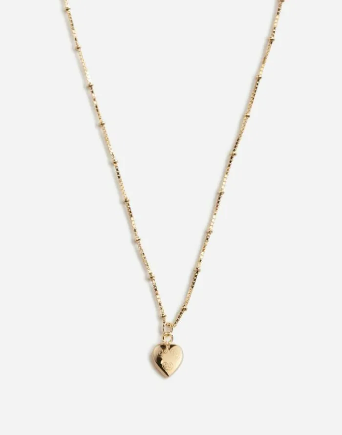Dolce and Gabbana Jewelry Children Necklace With Heart Charm Gold Dolce and Gabbana Jewelry Children Necklace With Heart Charm Gold