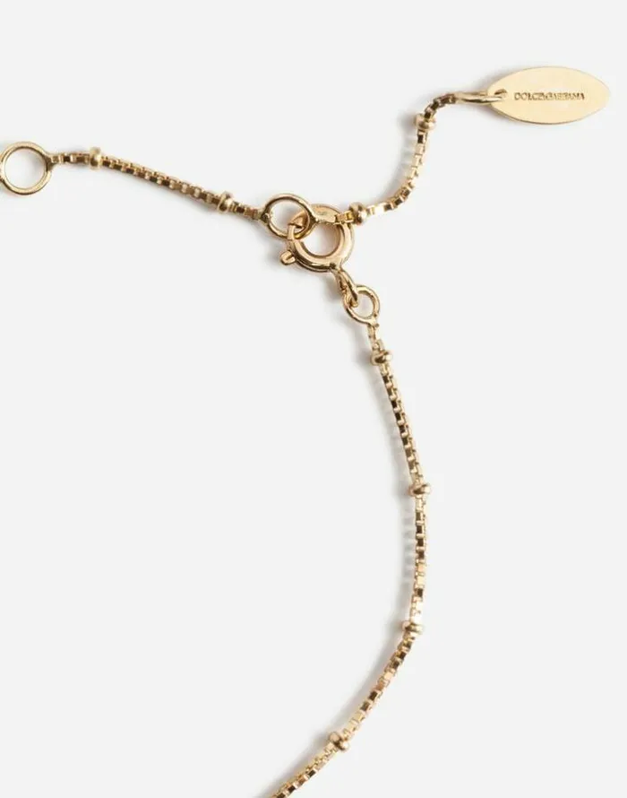 Dolce and Gabbana Jewelry Children Necklace With Heart Charm Gold Dolce and Gabbana Jewelry Children Necklace With Heart Charm Gold