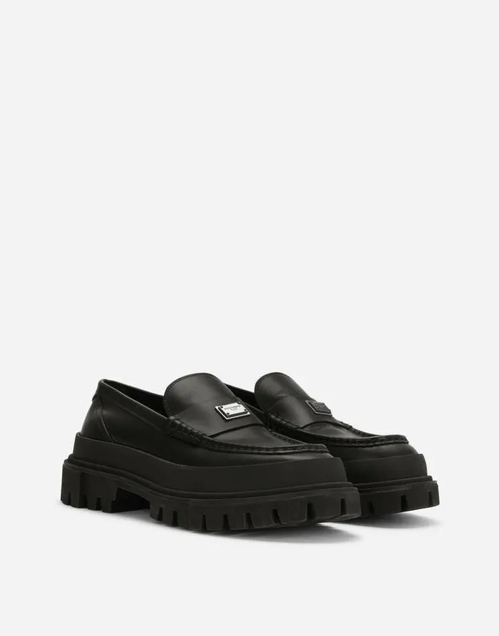 Dolce and Gabbana Loafers And Moccasins Men Brushed Calfskin Hitrekking Loafers Multicolor