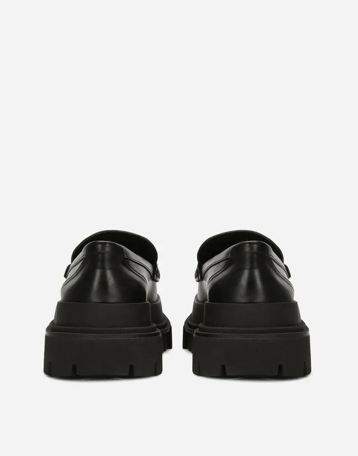 Dolce and Gabbana Loafers And Moccasins Men Brushed Calfskin Hitrekking Loafers Multicolor