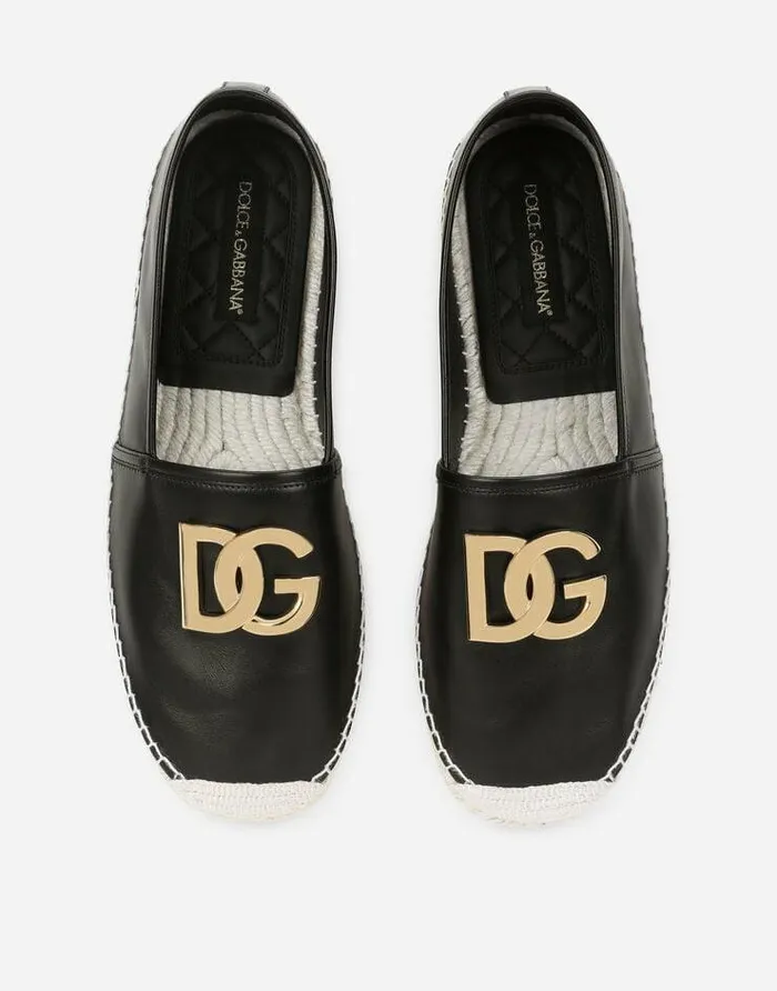 Dolce and Gabbana Loafers And Moccasins Men Calfskin Espadrilles Black Dolce and Gabbana Loafers And Moccasins Men Calfskin Espadrilles Black