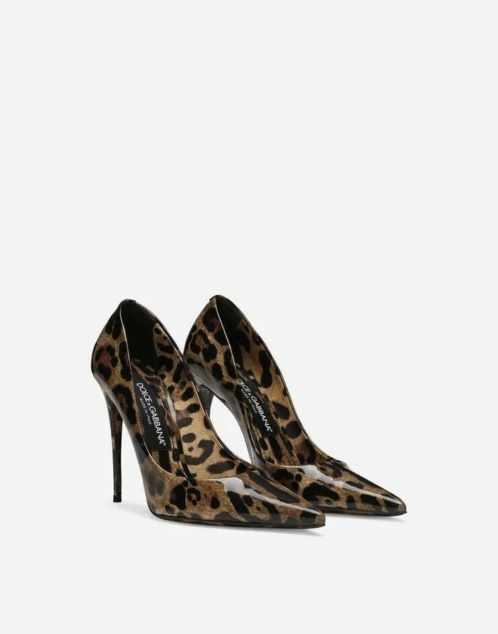 Dolce and Gabbana Pumps And Slingback Women Printed Polished Calfskin Pumps Animal Print Dolce and Gabbana Pumps And Slingback Women Printed Polished Calfskin Pumps Animal Print