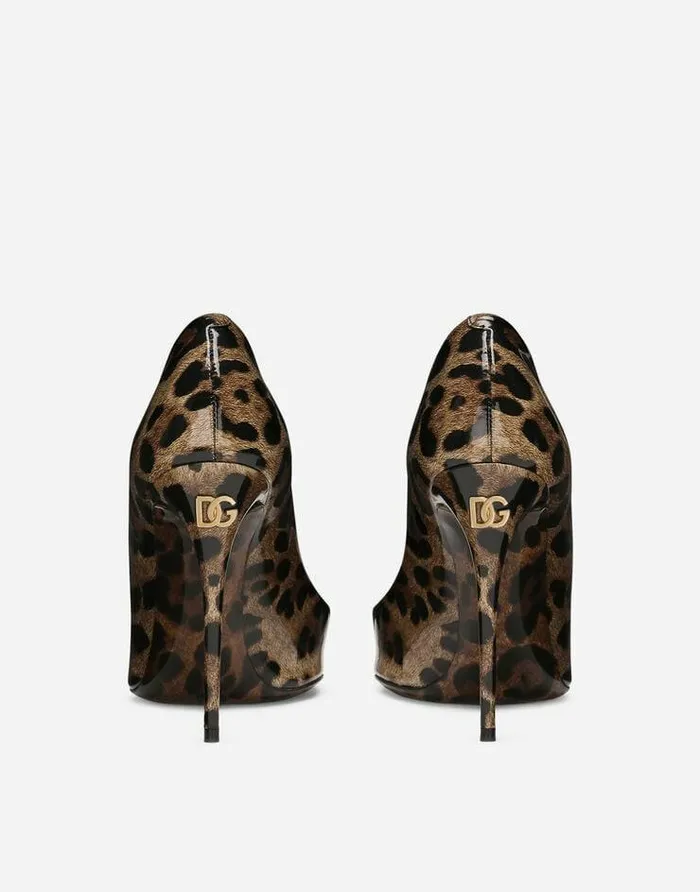 Dolce and Gabbana Pumps And Slingback Women Printed Polished Calfskin Pumps Animal Print Dolce and Gabbana Pumps And Slingback Women Printed Polished Calfskin Pumps Animal Print