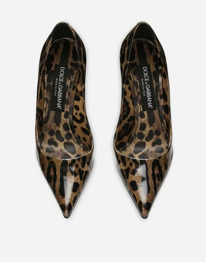 Dolce and Gabbana Pumps And Slingback Women Printed Polished Calfskin Pumps Animal Print Dolce and Gabbana Pumps And Slingback Women Printed Polished Calfskin Pumps Animal Print