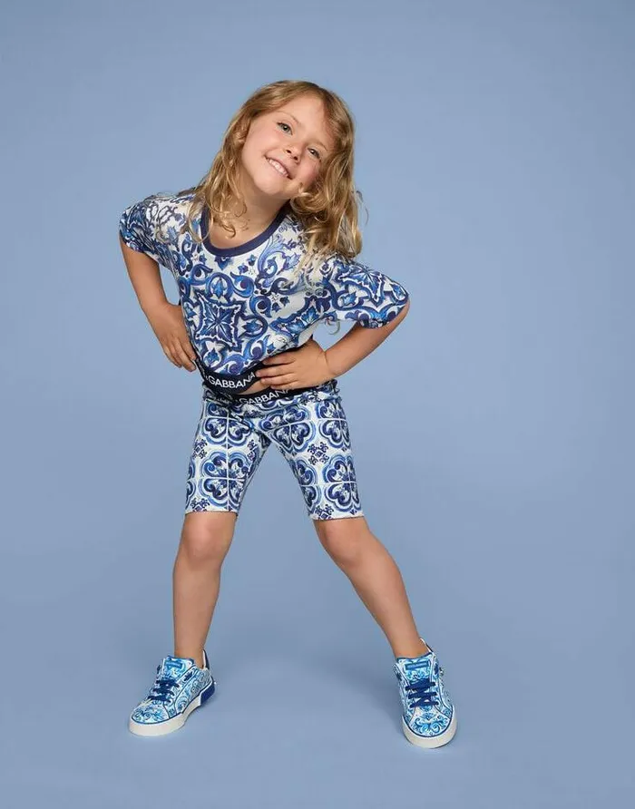 Dolce and Gabbana Shoes 2438 Children Majolicaprint Portofino Light Sneakers Multicolor Dolce and Gabbana Shoes 2438 Children Majolicaprint Portofino Light Sneakers Multicolor