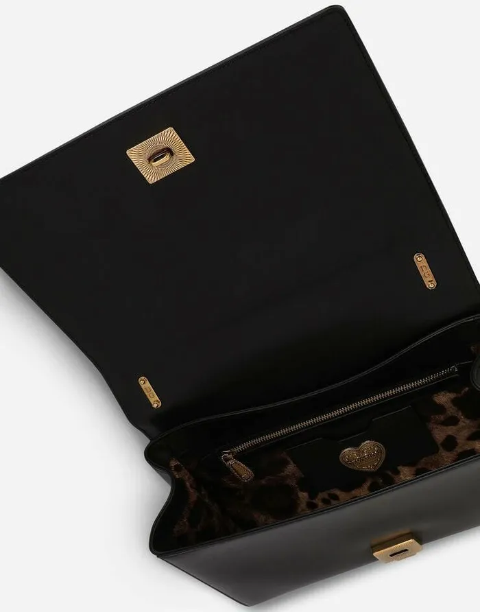 Dolce and Gabbana Shoulder And Crossbody Bags Women Large Devotion Bag In Quilted Nappa Leather Black Dolce and Gabbana Shoulder And Crossbody Bags Women Large Devotion Bag In Quilted Nappa Leather Black