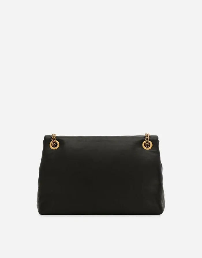 Dolce and Gabbana Shoulder And Crossbody Bags Women Medium Devotion Soft Shoulder Bag Black Dolce and Gabbana Shoulder And Crossbody Bags Women Medium Devotion Soft Shoulder Bag Black