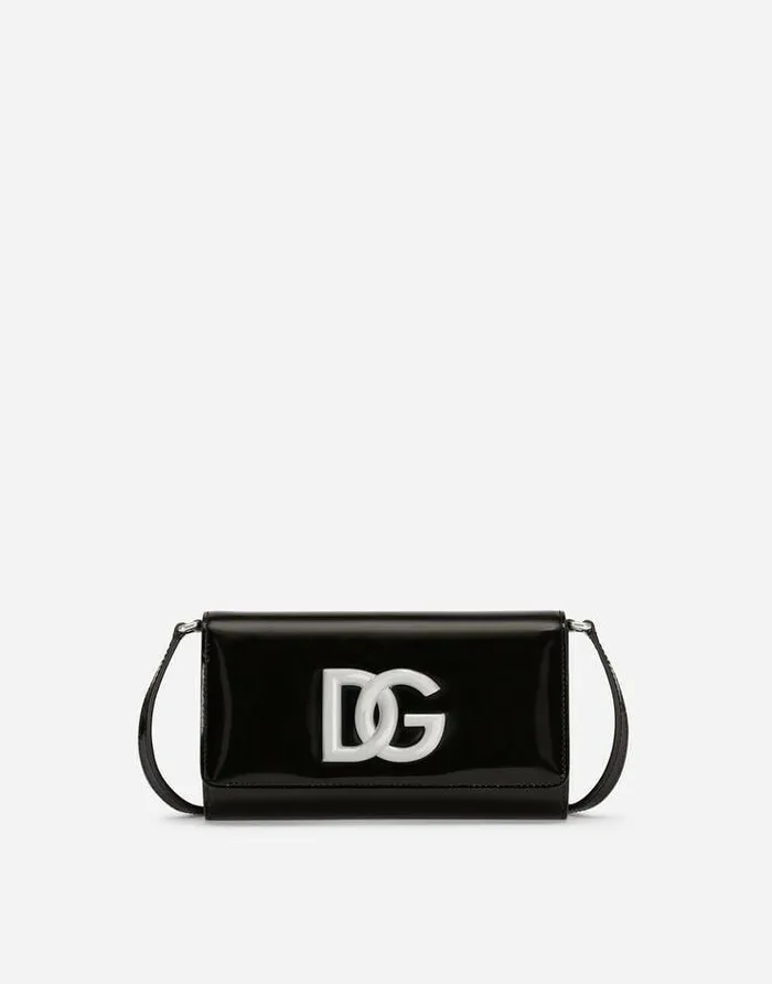 Dolce and Gabbana Shoulder And Crossbody Bags Women Polished Calfskin 35 Clutch Black