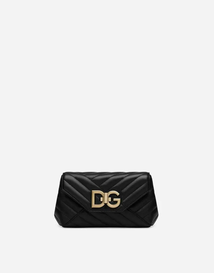 Dolce and Gabbana Shoulder And Crossbody Bags Women Small Lop Bag In Quilted Nappa Leather Black